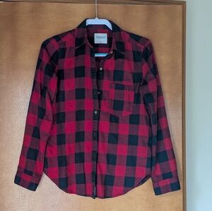 Abercrombie & Fitch Classic Buffalo Checked Red and Black Shirt